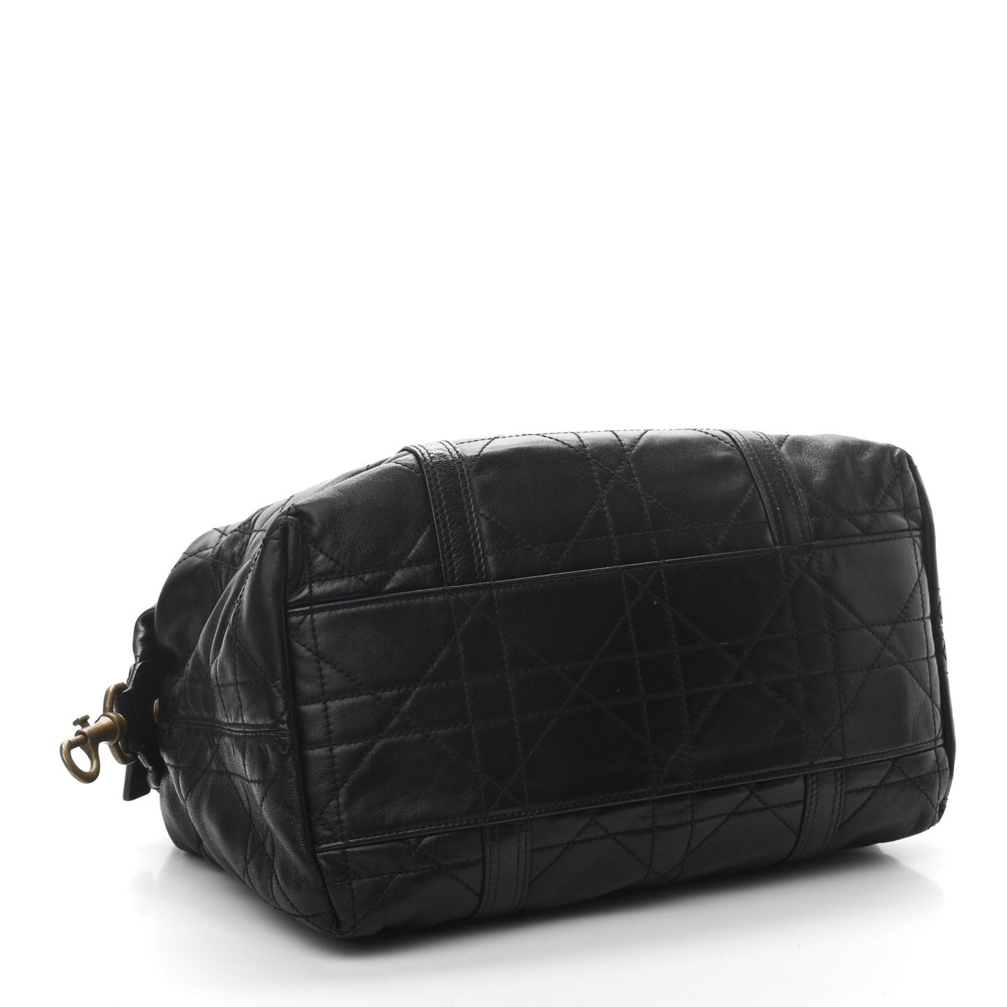 Lambskin Cannage Satchel Black