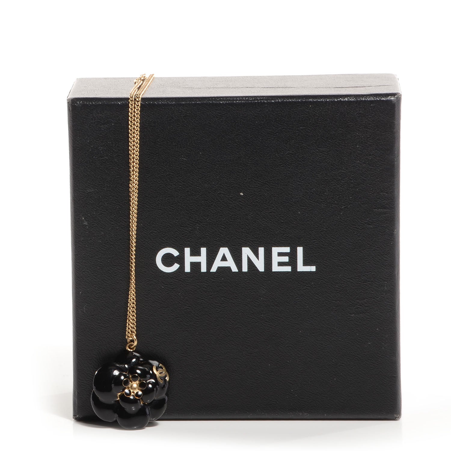 Chanel Enamel Camellia Necklace Black 6 of 6