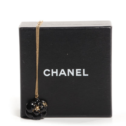 Chanel Enamel Camellia Necklace Black 6 of 6