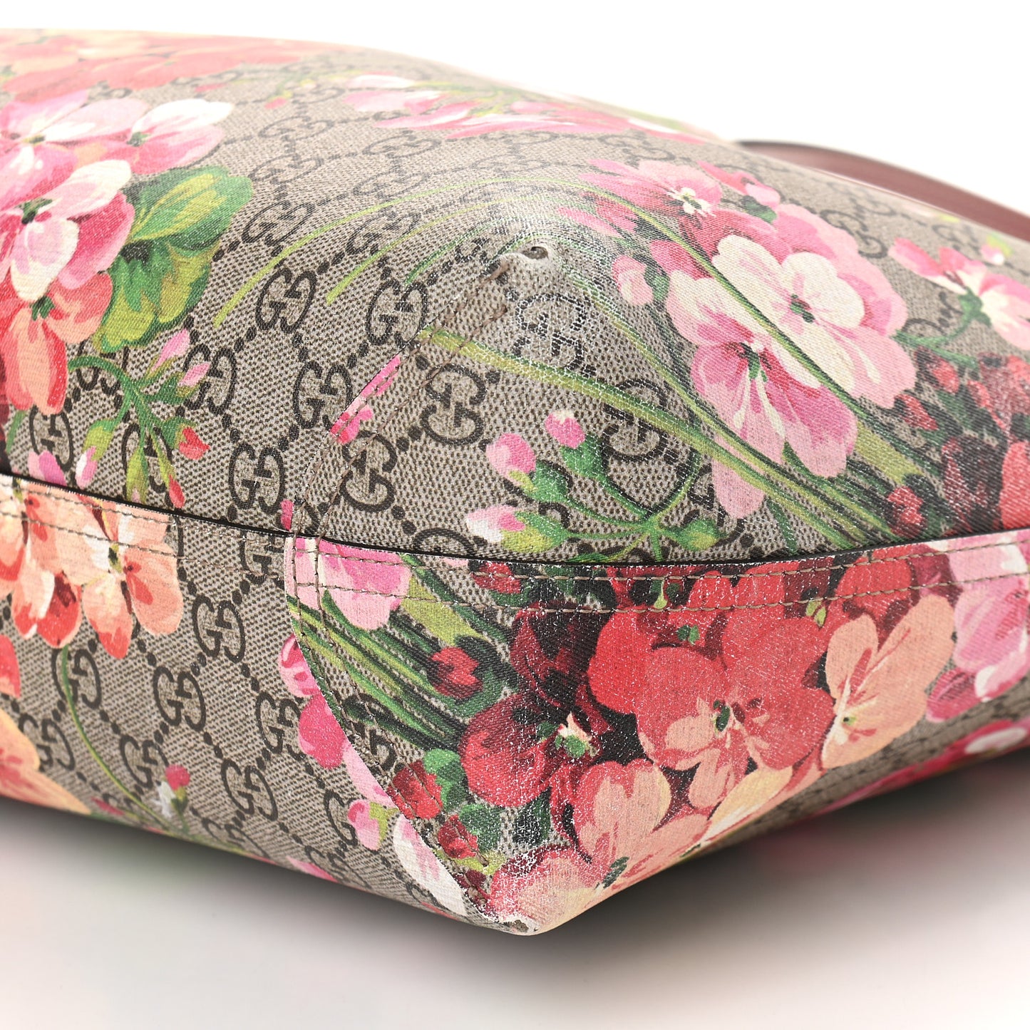 GG Supreme Monogram Blooms Medium Reversible Tote Beige Multicolor Dry Rose