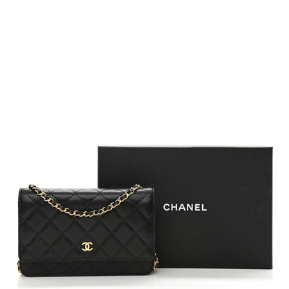 Chanel Caviar Quilted Wallet On Chain WOC Black 10 of 10