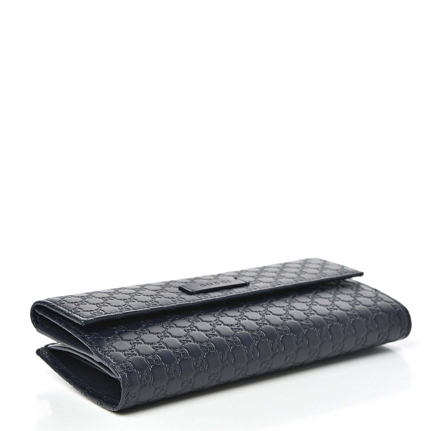 Microguccissima Continental Flap Wallet Navy