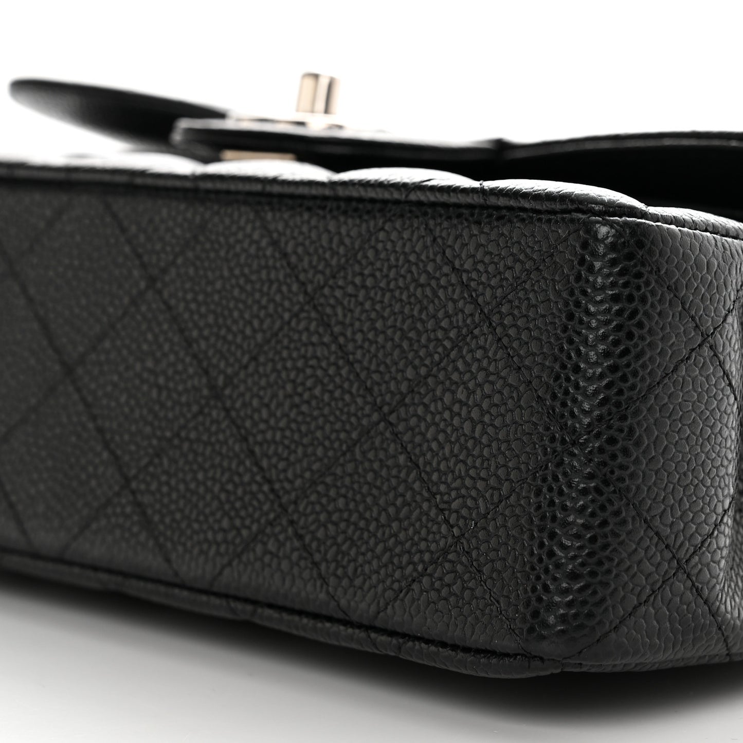 Caviar Quilted Small Double Flap Black
