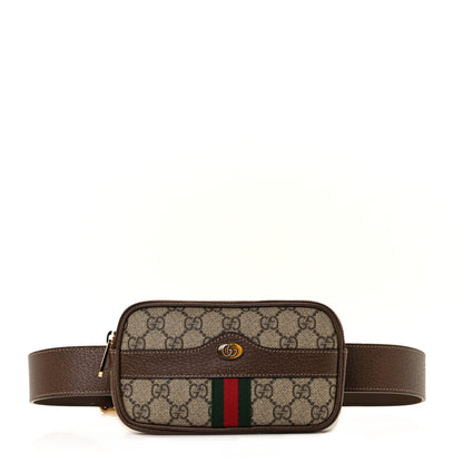 Gucci GG Supreme Monogram Web Ophidia Belted iPhone Case 85 34 Dark Brown 1 of 8