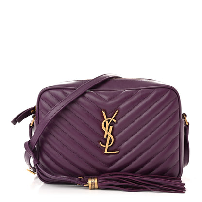 Saint Laurent Calfskin Matelasse Monogram Lou Camera Bag Purple 1 of 11