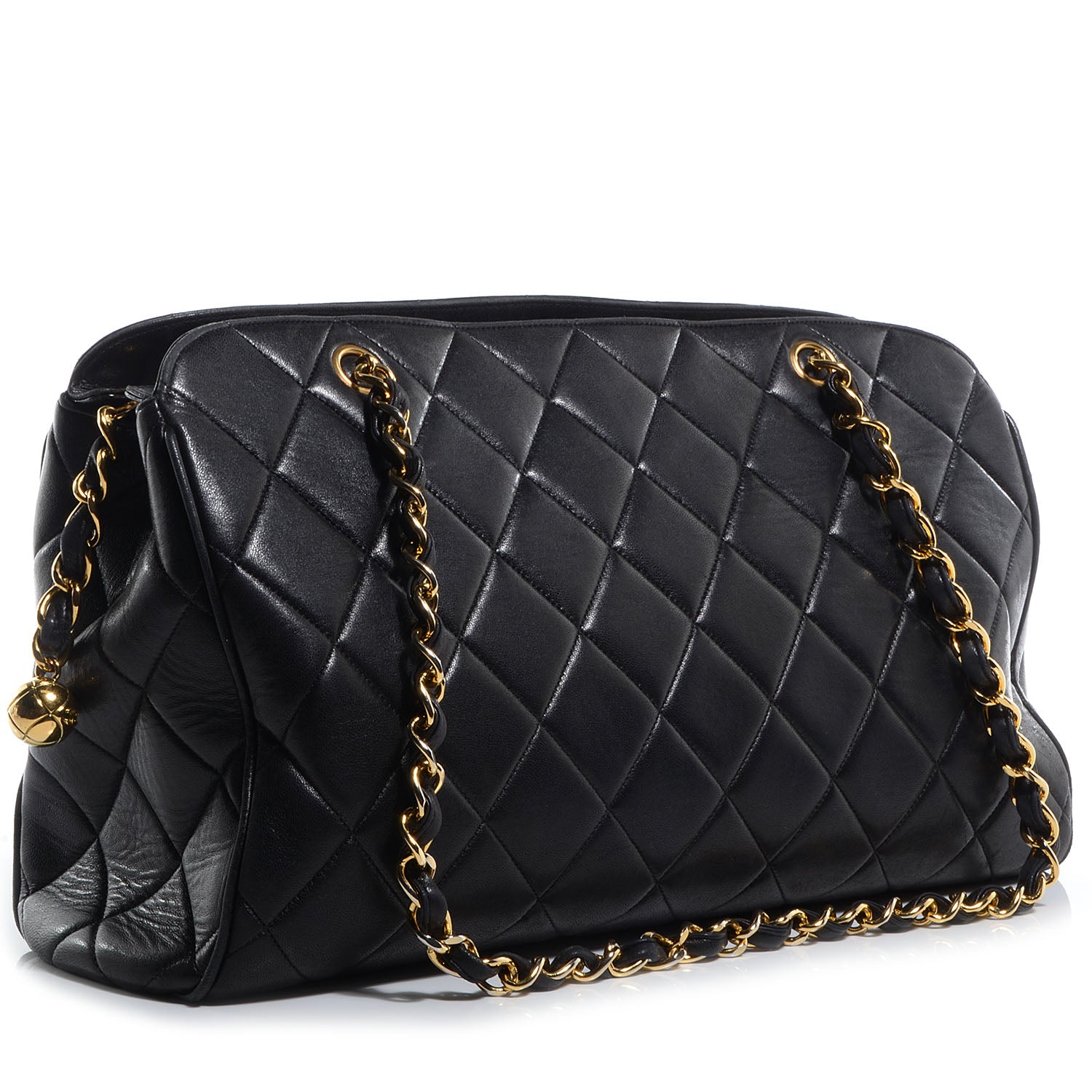 Chanel Lambskin Quilted Shoulder Bag Black 3 of 8