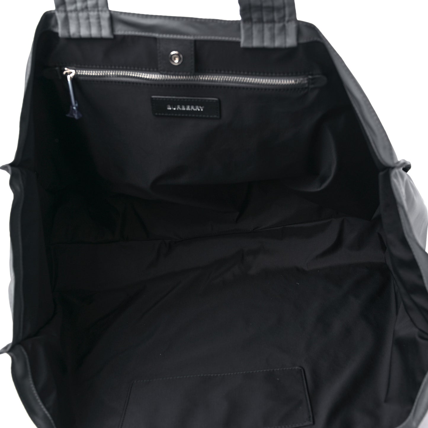 Nylon Logo Tote Bag Grey