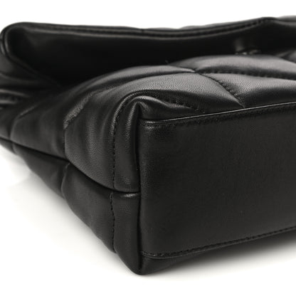 Saint Laurent Lambskin Quilted Toy Loulou Puffer Monogram Chain Satchel Black 9 of 11