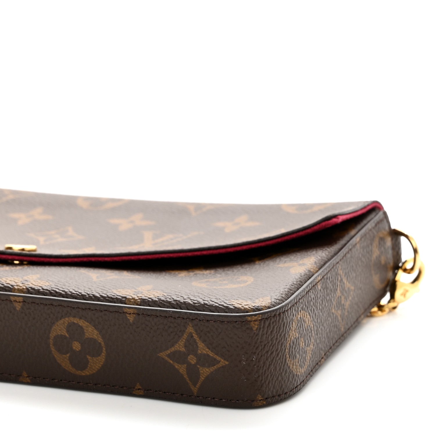 Louis Vuitton Monogram Pochette Felicie Chain Wallet Fuchsia 11 of 11
