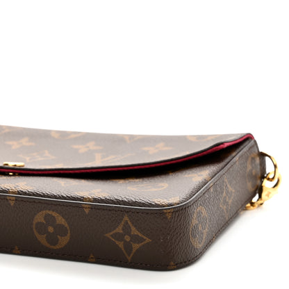 Louis Vuitton Monogram Pochette Felicie Chain Wallet Fuchsia 11 of 11