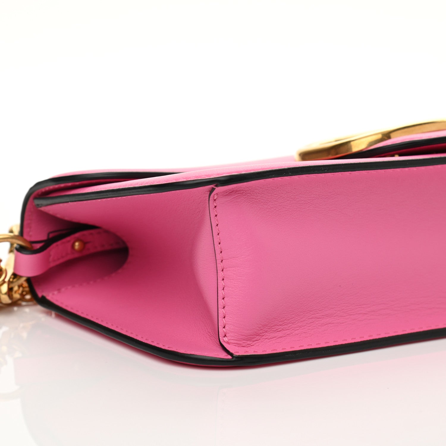 Valentino Garavani Calfskin Vlogo Loco Shoulder Bag Feminine Pink 8 of 9