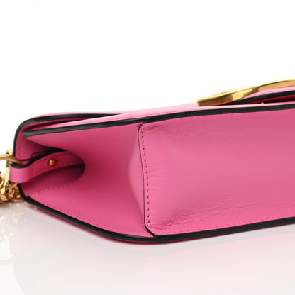 Valentino Garavani Calfskin Vlogo Loco Shoulder Bag Feminine Pink 8 of 9