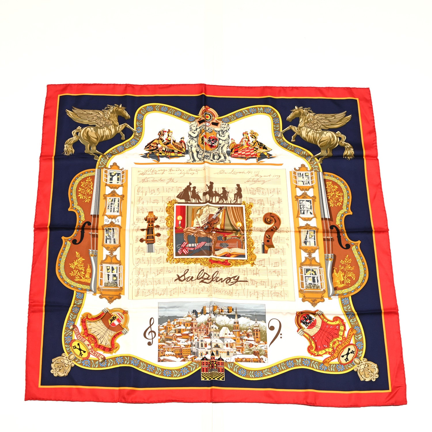 Hermes Silk Salzburg Scarf 90 1 of 6