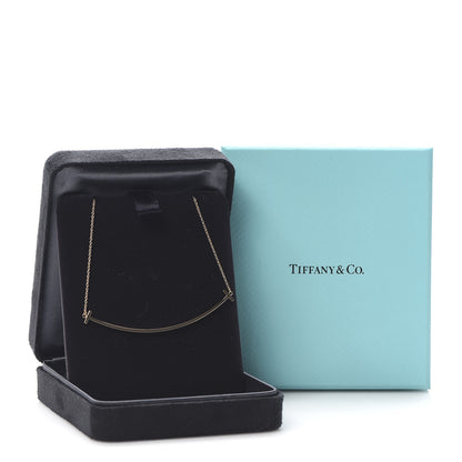 Tiffany 18K Rose Gold Large T Smile Pendant Necklace 6 of 6