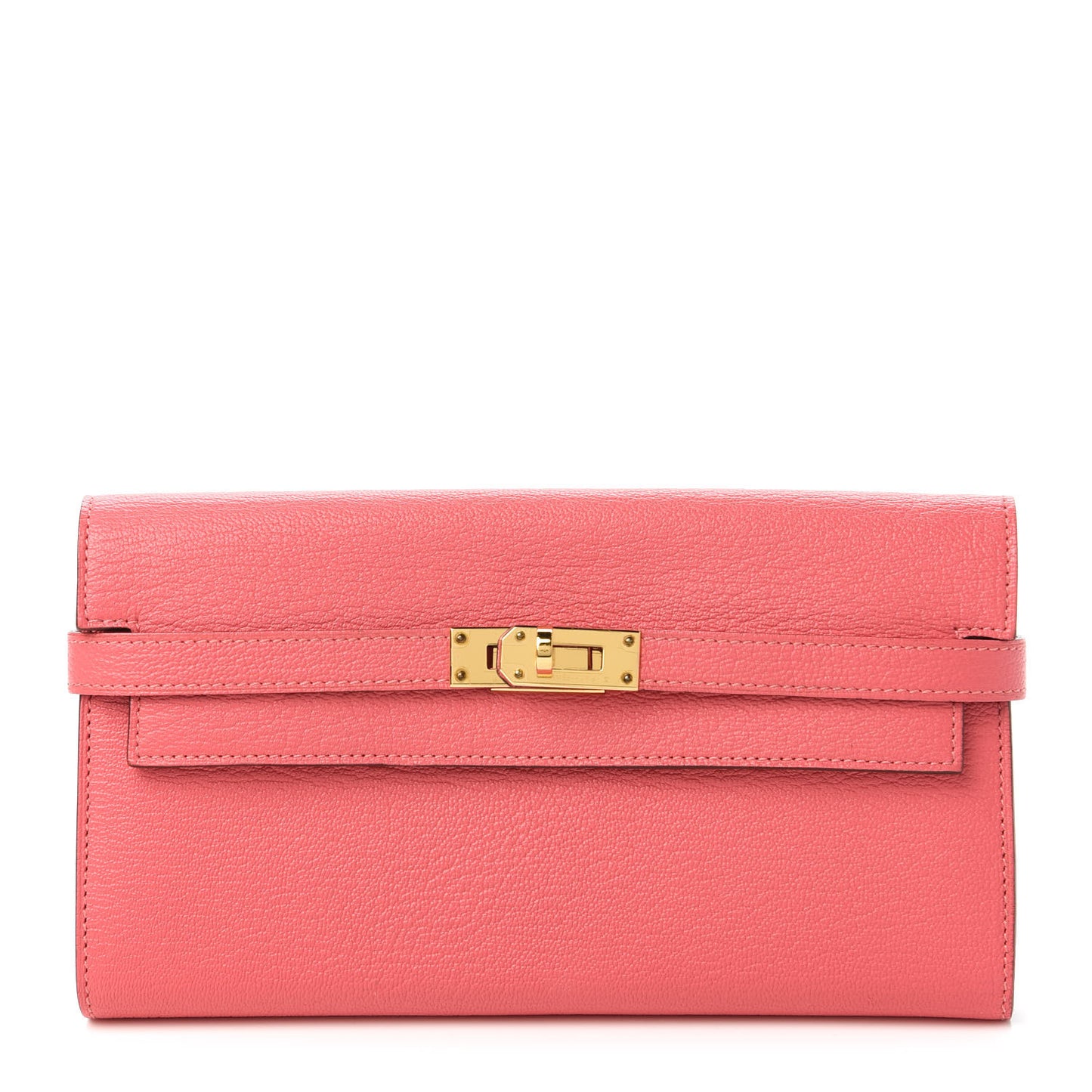 Chevre Mysore Kelly Longue Wallet Rose Lipstick