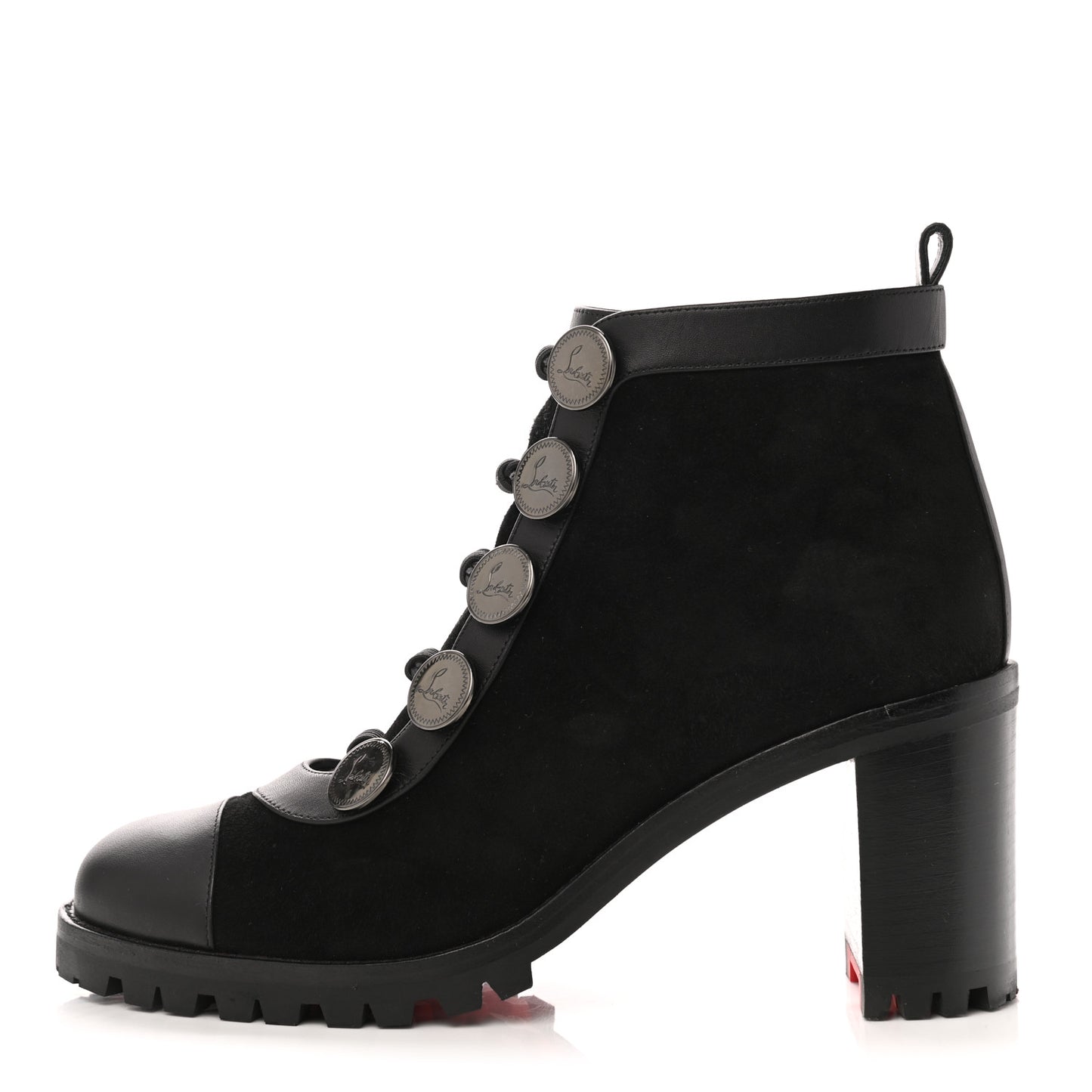 Calfskin Suede Alphabouton 70 Boots 38 Black