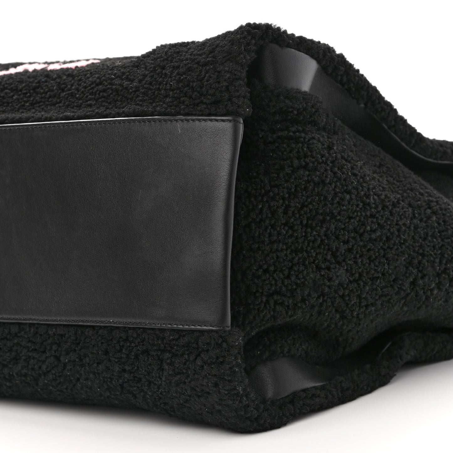 Shearling Large Deauville Tote Black
