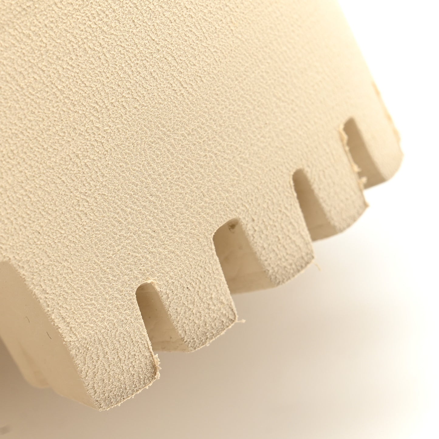 Rubber GG Monogram Perforated Elea Platform 55mm Lug Sole Sandals Mystic White