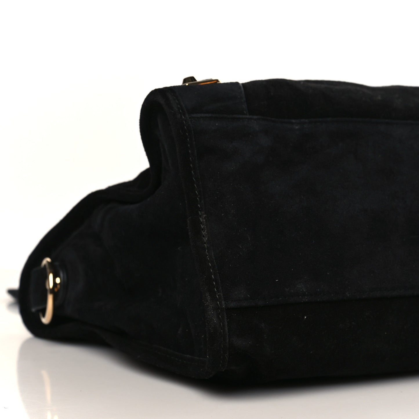 Baby Daim Gold Metallic Edge Hardware City Black