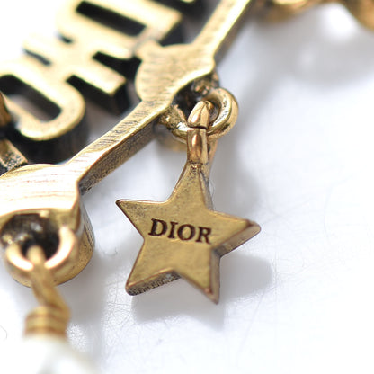 Christian Dior Metal Crystal Pearl J'Adior Ear Crawlers Aged Gold 4 of 4