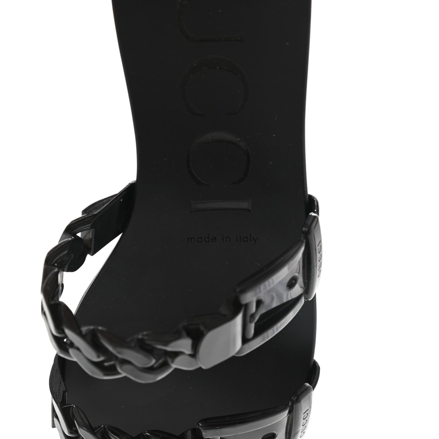 Rubber Womens Slide Sandals 37 Black