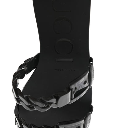 Gucci Rubber Womens Slide Sandals 37 Black 8 of 9