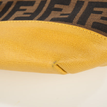 Fendi Zucca Vitello Elite Roll Tote Tobacco Yellow 3 of 13