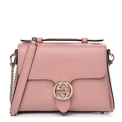 Gucci Dollar Calfskin Interlocking G Top Handle Shoulder Bag Soft Pink 1 of 9
