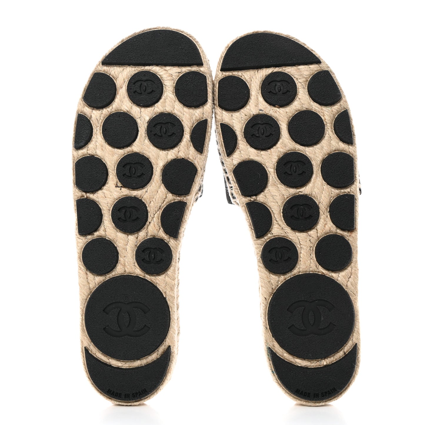 Wool Laminated Lambskin CC Slide Sandals 39 Black Gold
