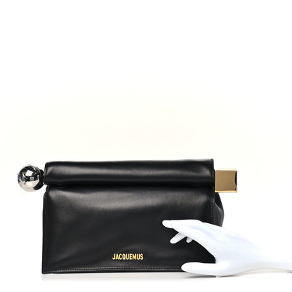 Jacquemus Smooth Calfskin La Pochette Rond Carre Black 2 of 9
