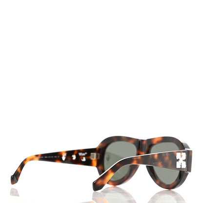 Off-White Acetate Frida Pilot Sunglasses Havana 4 of 8