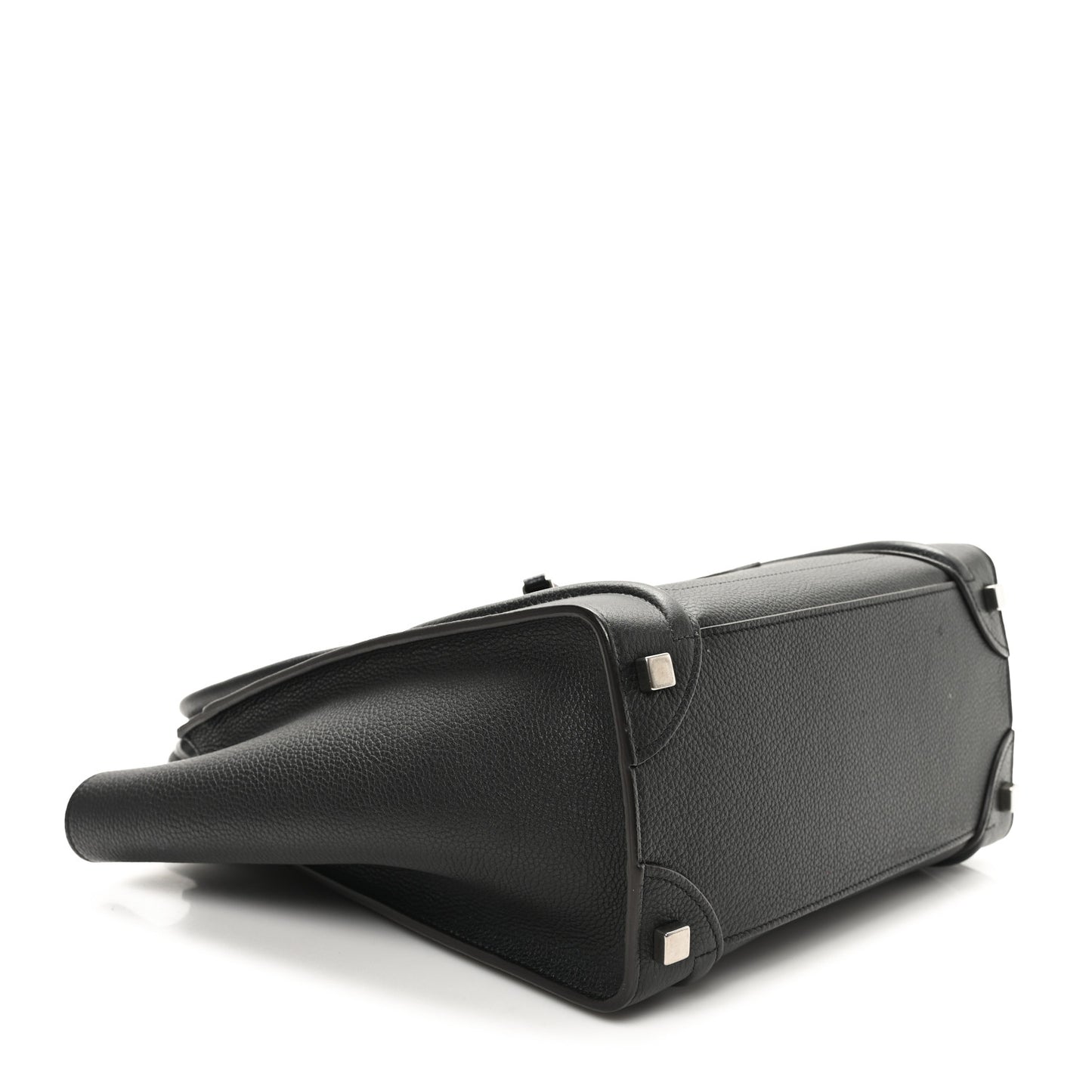 Drummed Calfskin Micro Luggage Black