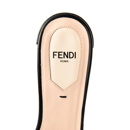 Fendi Velvet FF Slide Sandals 37.5 Tobacco 8 of 9