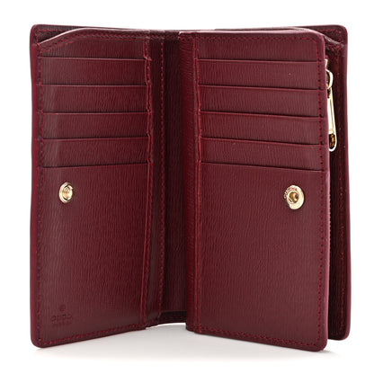 Gucci Calfskin Script Card Case Wallet Rosso Ancora Red 5 of 14
