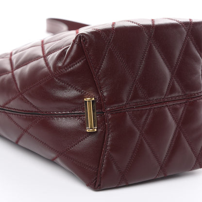 Givenchy Lambskin Quilted Mini GV Bucket Bag Aubergine 7 of 8