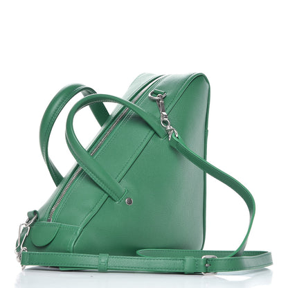 Balenciaga Shiny Day Calfskin S Triangle Duffle Vert Irlandais 3 of 6