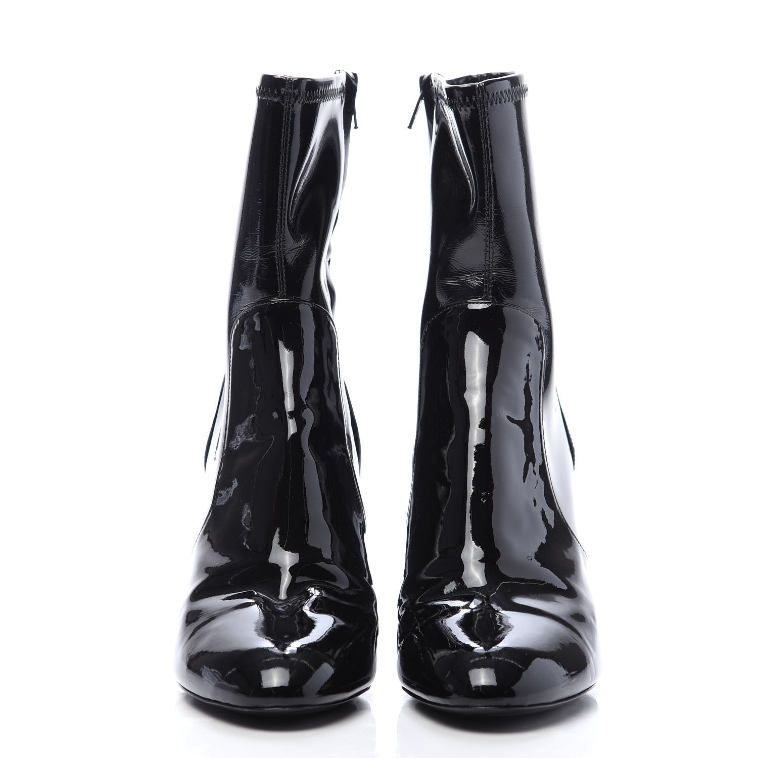 Louis Vuitton Patent Silhouette Ankle Boots 39 Black 2 of 7