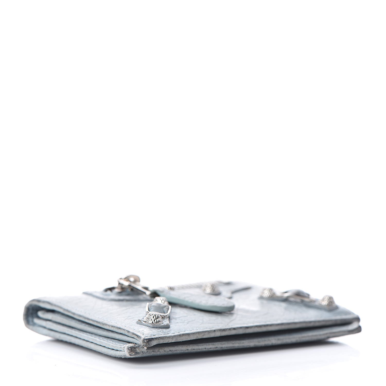 Balenciaga Agneau Giant 12 Silver Hardware Card Case Bleu Opaline 4 of 11