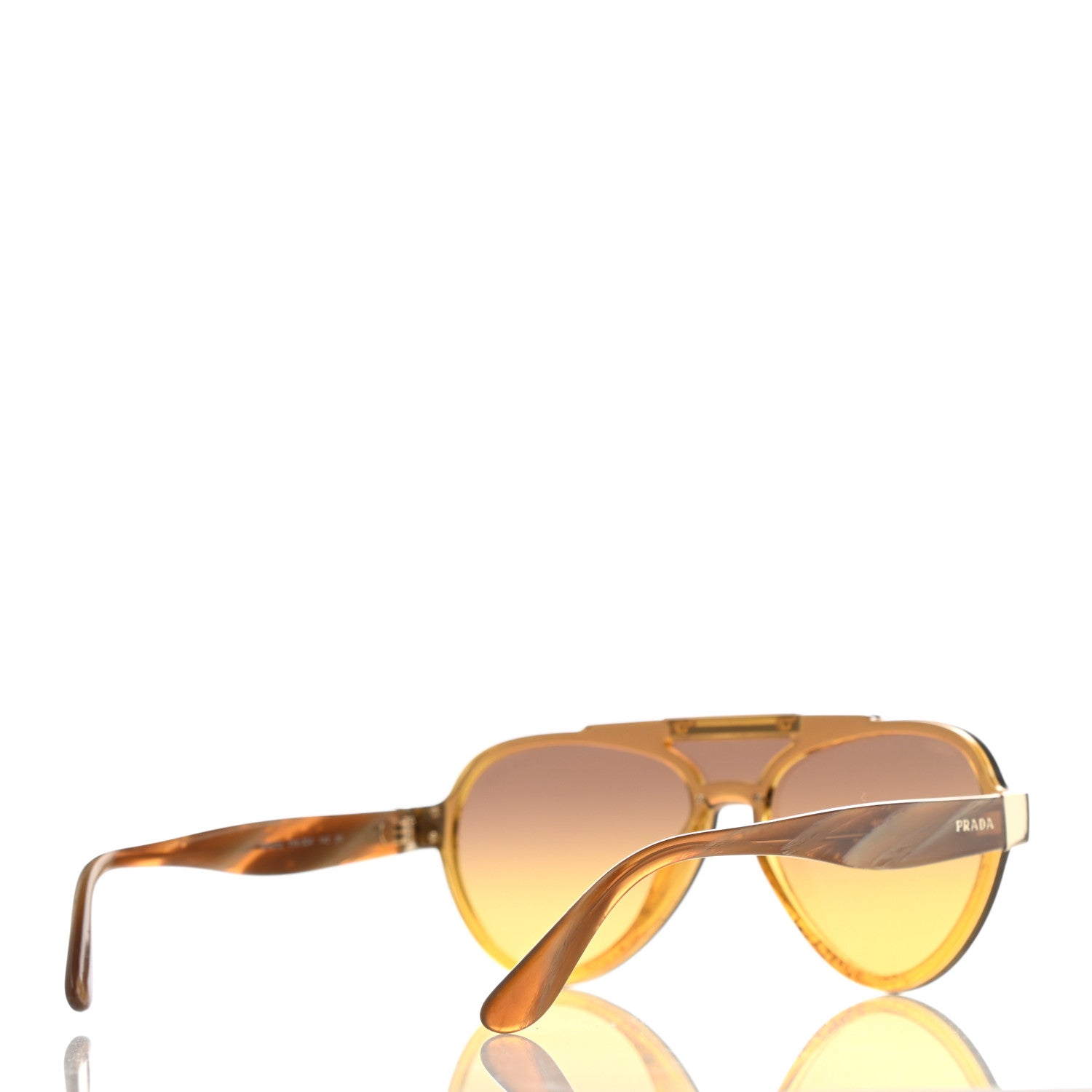 Prada Aviator Sunglasses SPR 01U Light Brown 4 of 8