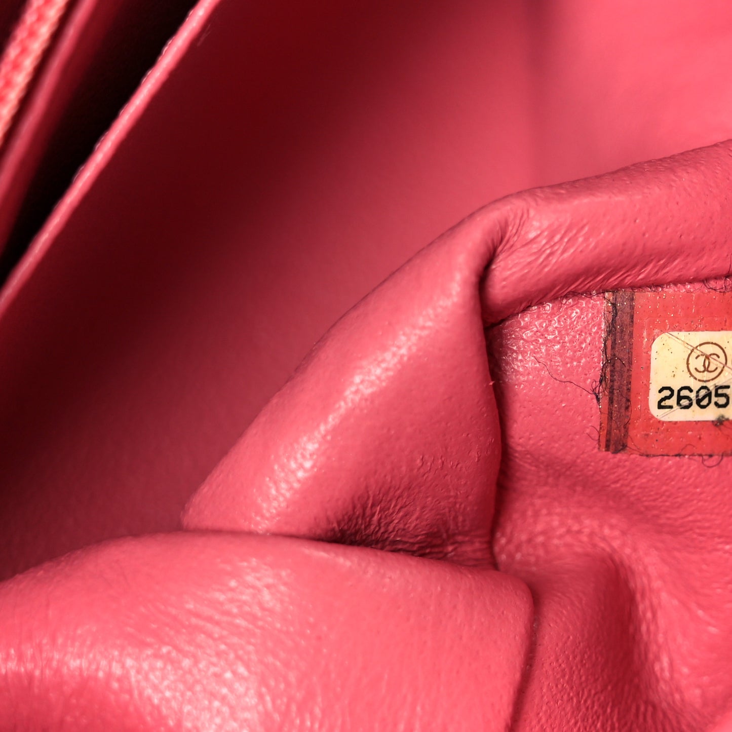 Lambskin Chevron Quilted Mini Square Flap Pink
