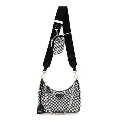 Prada Satin Crystal Re-Edition 2005 Shoulder Bag Cristal 1 of 12