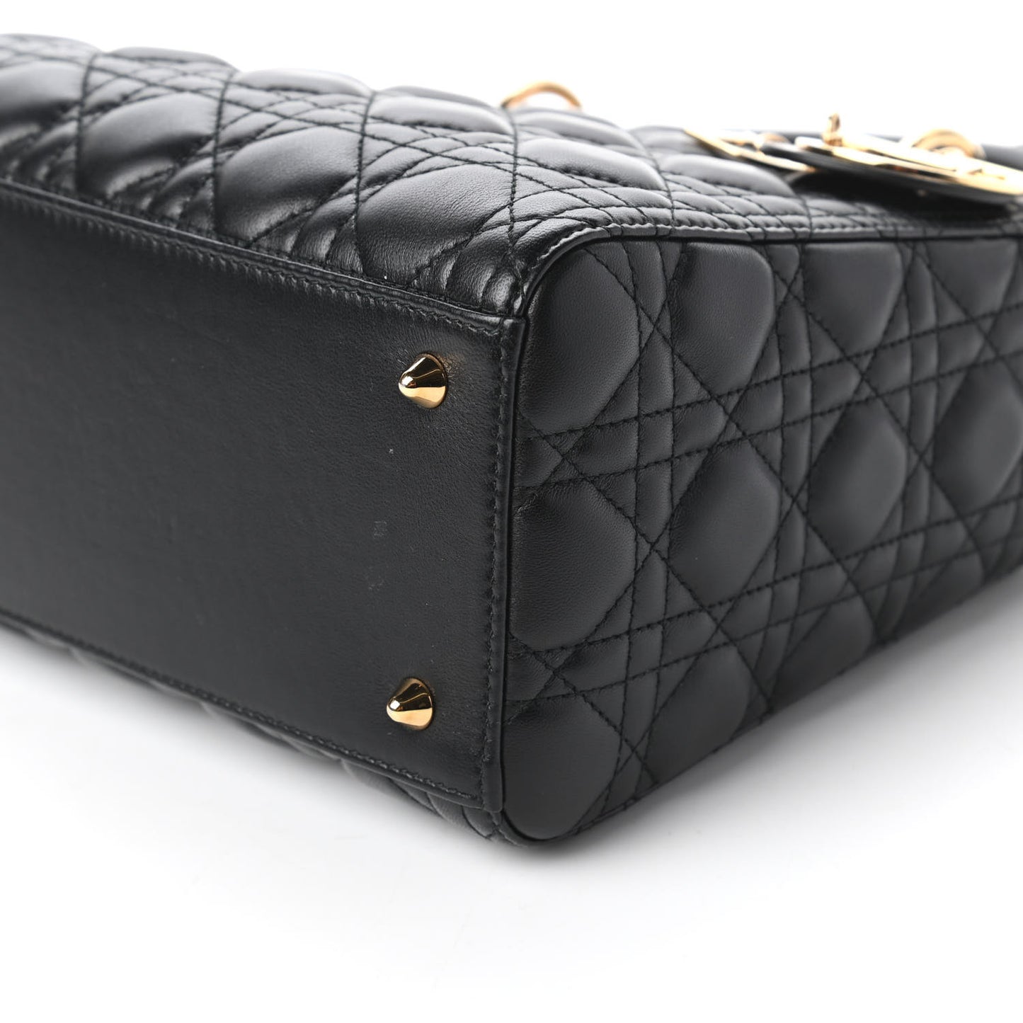 Lambskin Cannage Medium Lady Dior Black
