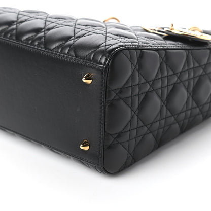 Christian Dior Lambskin Cannage Medium Lady Dior Black 7 of 10