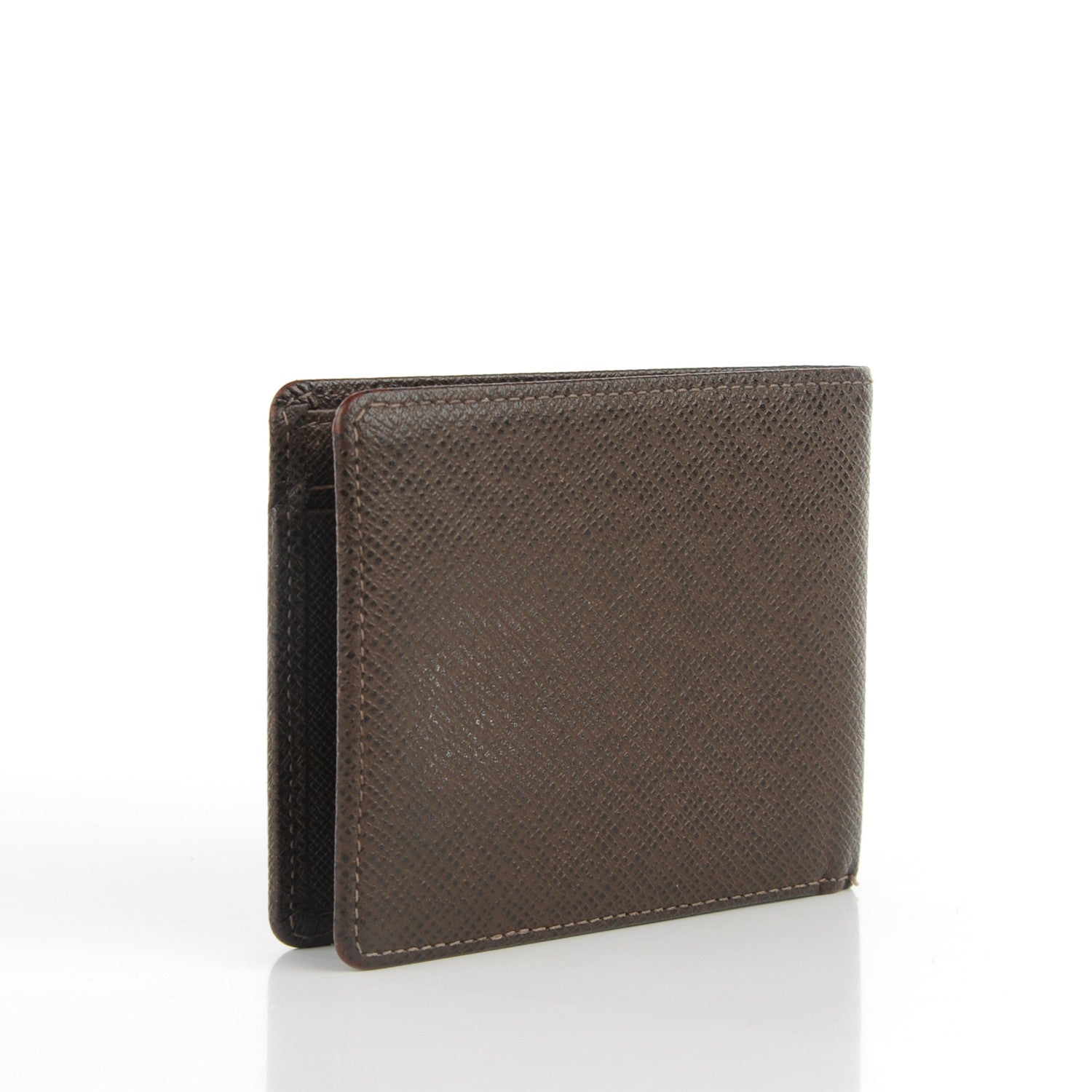 Louis Vuitton Taiga Mens Porte-Billets 3 Card Billfold Wallet Grizzli 3 of 7