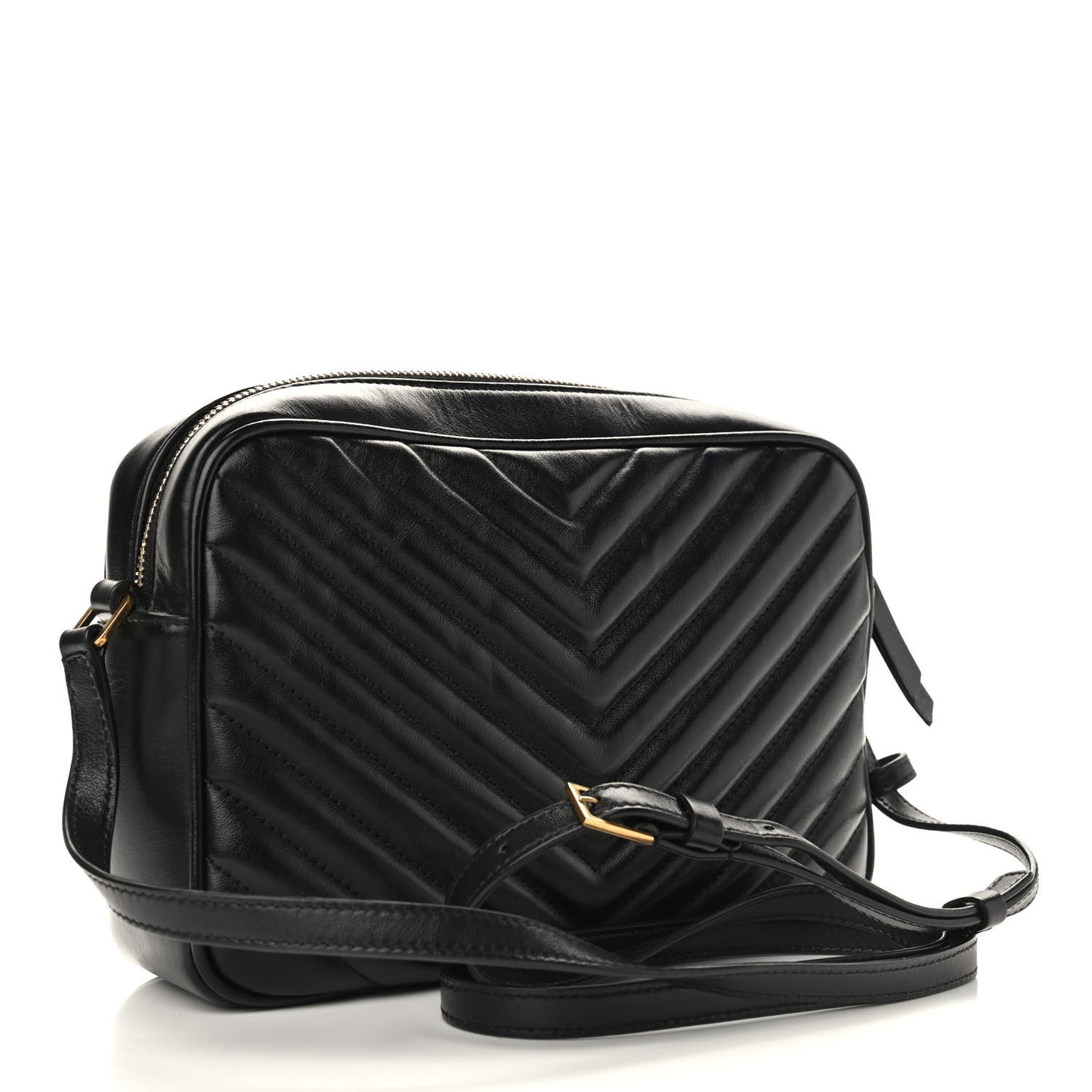 Calfskin Matelasse Monogram Lou Camera Bag Black