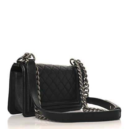 Chanel Caviar Quilted Small Boy Flap Black 2 of 9