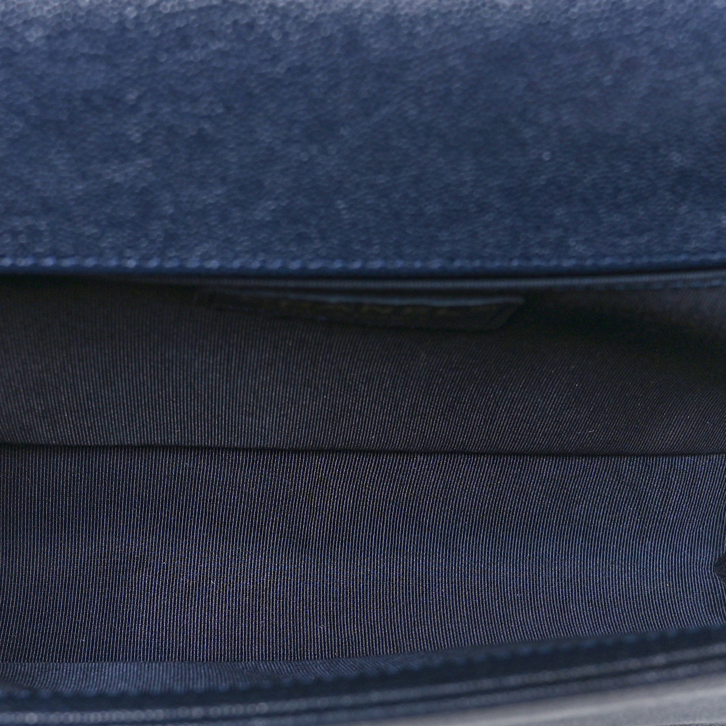 Iridescent Caviar Quilted Medium Boy Flap Dark Blue