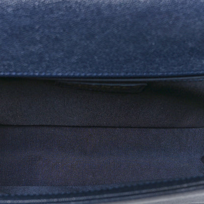 Chanel Iridescent Caviar Quilted Medium Boy Flap Dark Blue 5 of 10