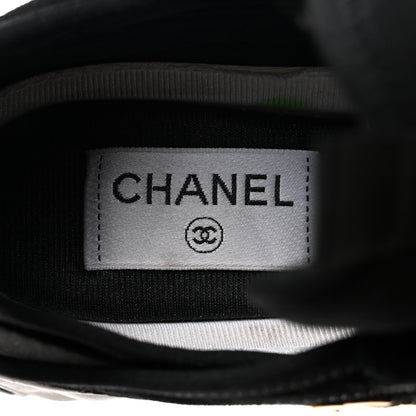 Chanel Velvet Calfskin Mixed Fibers CC Sneakers 36 Black 7 of 9