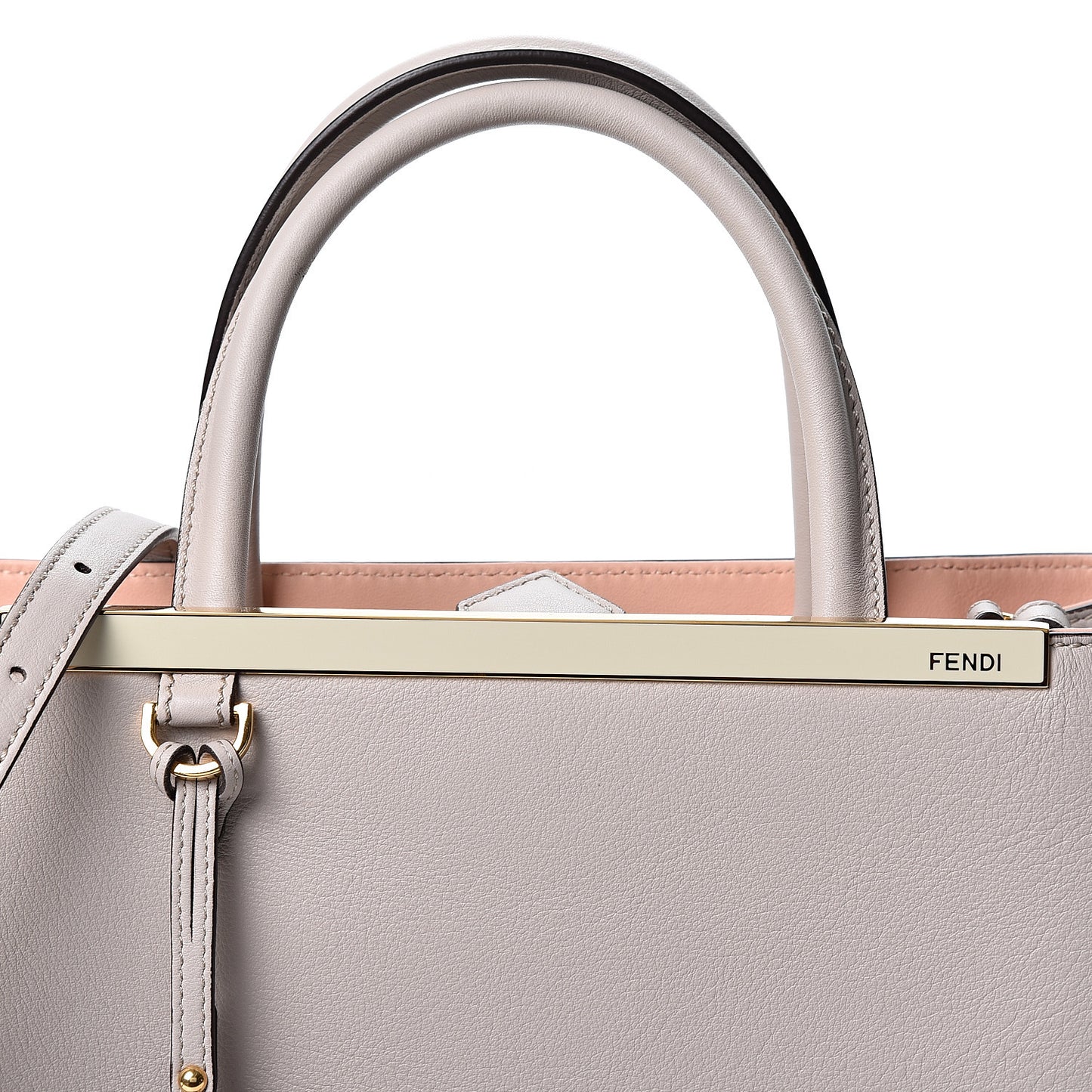 Vitello Dolce Petite 2Jours Tote Grigio Polvere Baby Pink